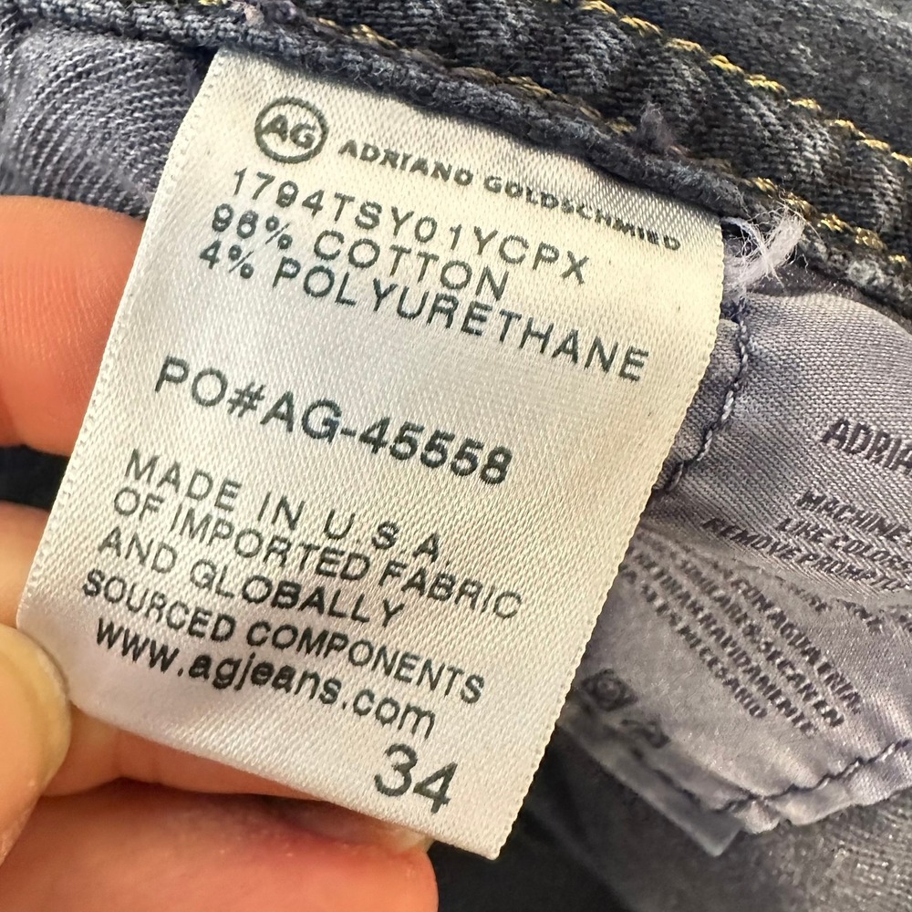 AG Adriano Goldschmied The Everett Slim Straight Mens 34X28 Dark Wash 360 Jeans - Picture 10 of 12